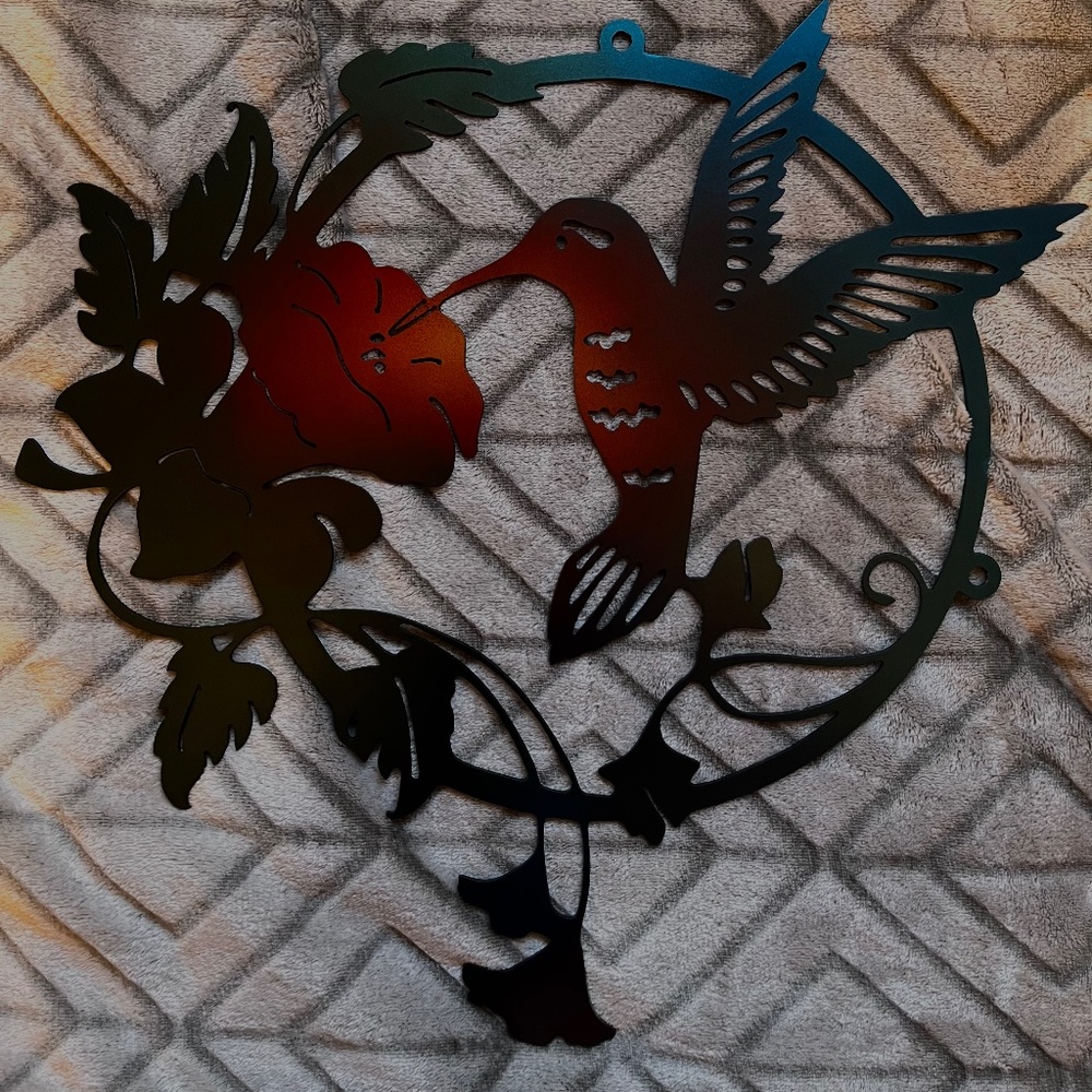 Hummingbird Metal Art Wall Hanging